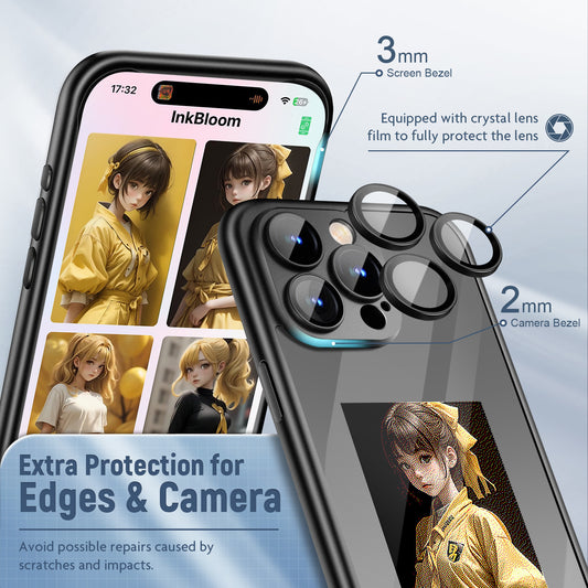 iPhone 15 Pro Max NFC E-Ink Screen Flip Case Smart DIY Custom Cover