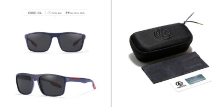 Square Polarized Sunglasses Men Outdoor Photochromic Color Changing UV400 Shades