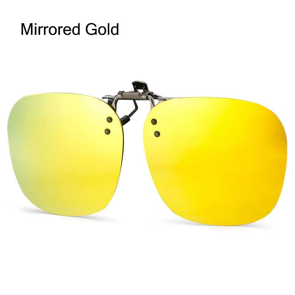 Flip Up Metal Clip On Polarized UV400 Sunglasses Free Shipping Includes Case
