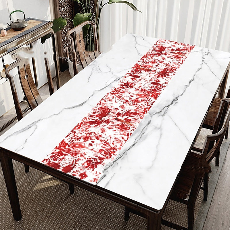 Halloween Bloody Hand Tablecloth Horror Spooky Party Decoration for Home