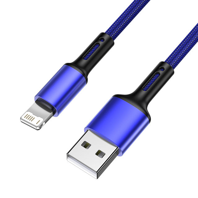 Phone USB Charging Cable 1m Black Blue Data Cable Pro