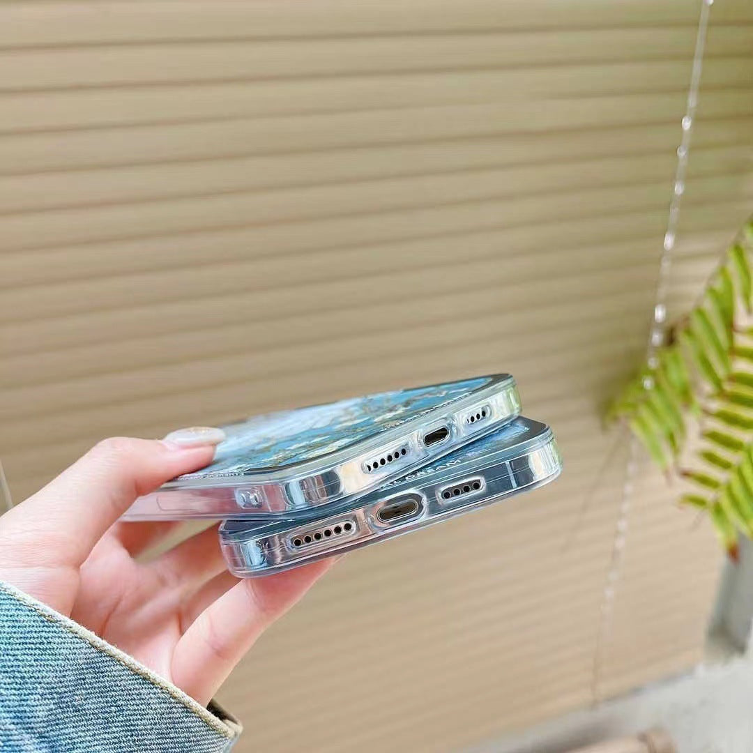 Creative Oil Painting Silicone Case For iPhone 12 13 14 Pro