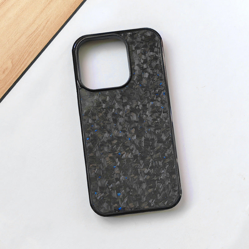 Gold Foil Magnetic Carbon Fiber Phone Case Forged Grain Cover for iPhone 12–17