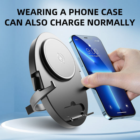 15W Fast Wireless Charging Stand Folding Phone Holder for iPhone Samsung