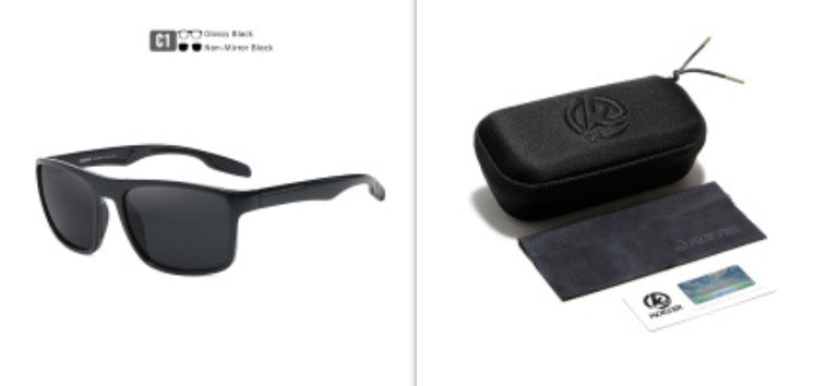 Square Polarized Sunglasses Men Outdoor Photochromic Color Changing UV400 Shades