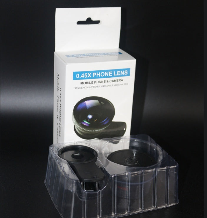 Phone Lens Kit 0.45x Wide Angle And 12.5x Macro HD Clip On