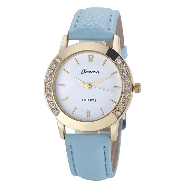 Bilateral Diamond Ladies Belt Watch Geneva Womens Casual