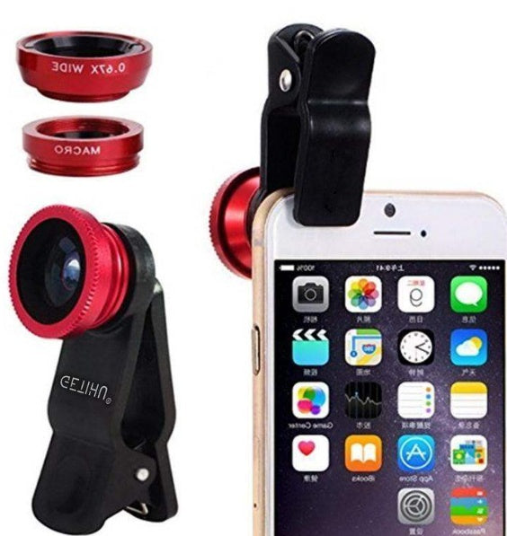Universal Fisheye Lens 3 In 1 Clip On Mobile Phone Lens