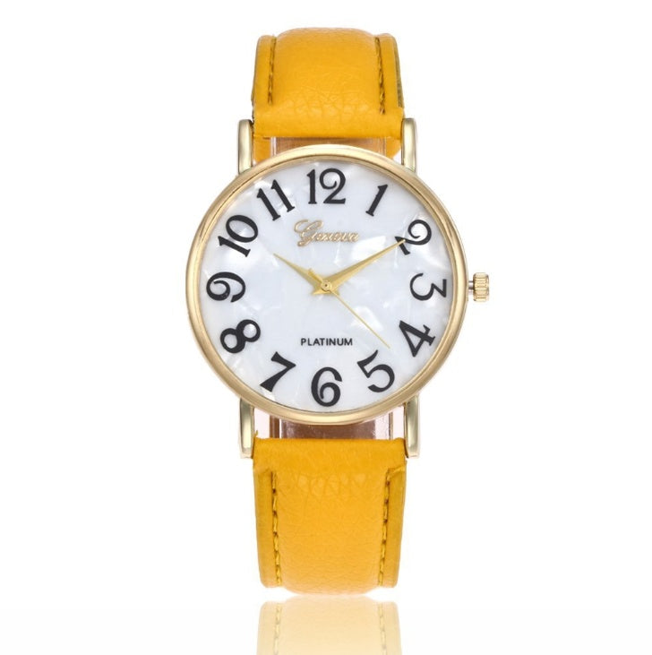 Marble Belt Watch Fashion Geneva Casual Watch Men Women