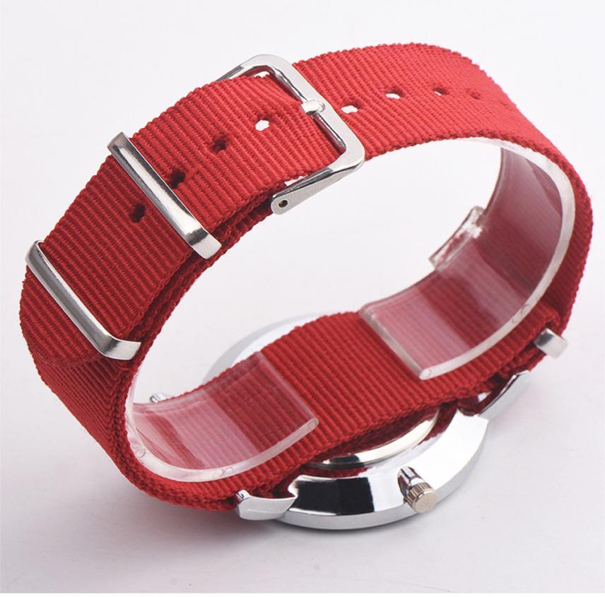 Quartz watch with nylon strap