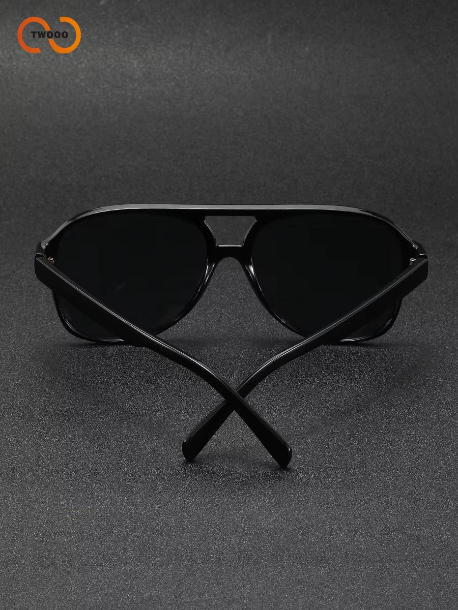 Classic Double-Bridge Retro Sunglasses – Multi-Color Options, Unisex, Suitable for All Scenarios