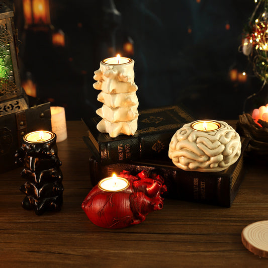 Halloween Heart Candlestick Horror Decoration Scary Party Props Home Decor