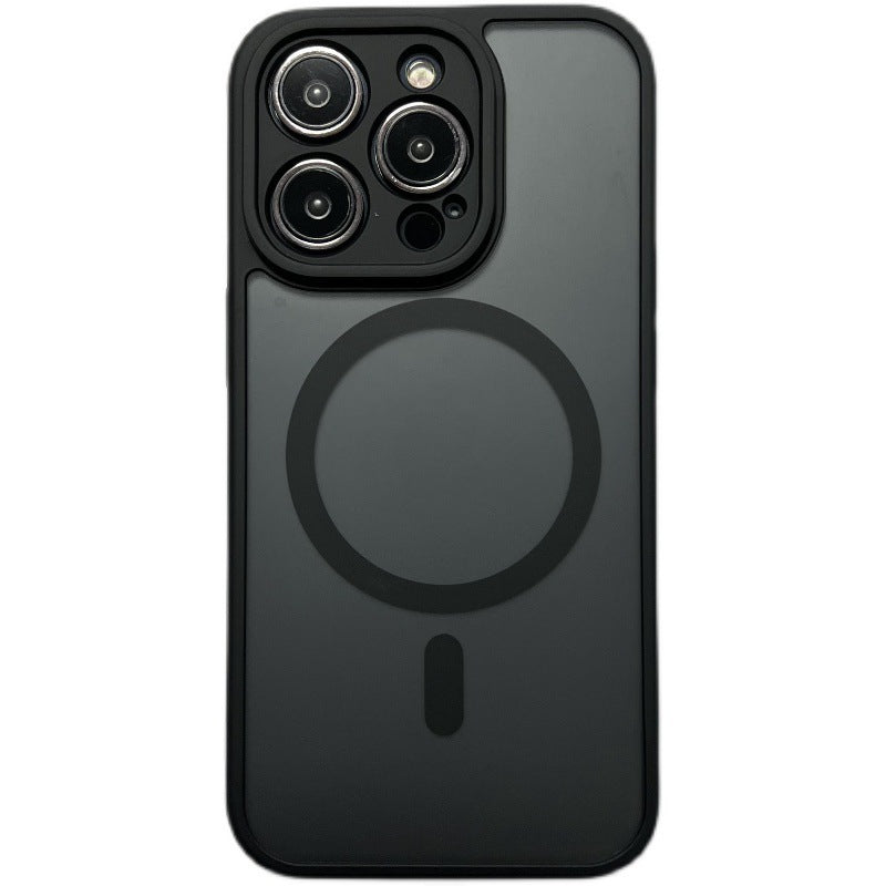 Magnetic Wireless Charging Phone Case For iPhone Black