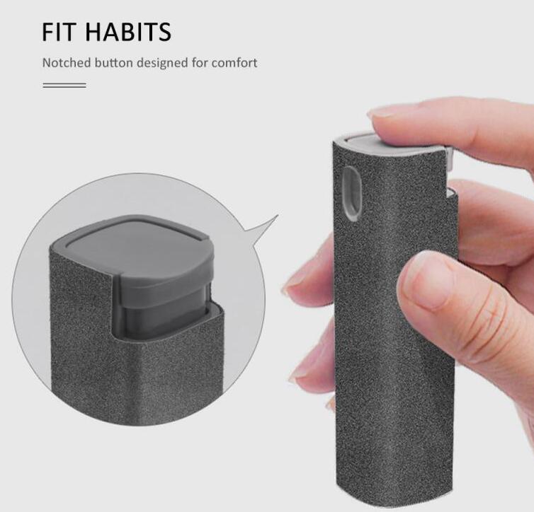 2 In 1 Screen Cleaner Kit For Phone And PC Microfiber Cloth