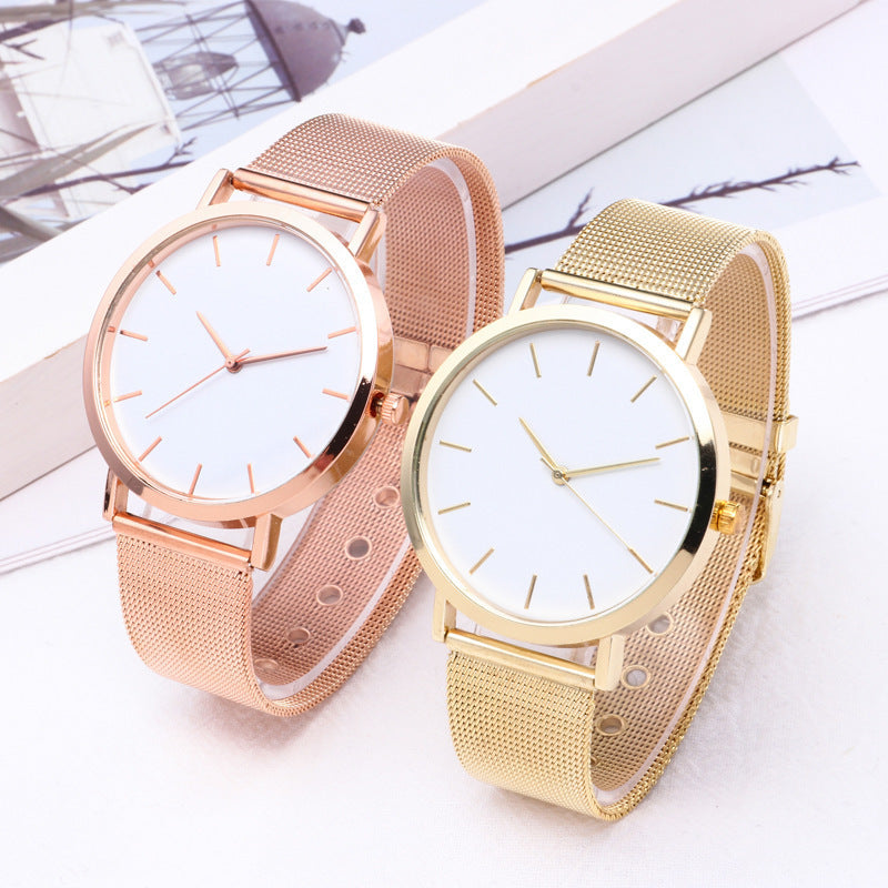 Simple Ladies Quartz Watch Stainless Steel Strap 20mm