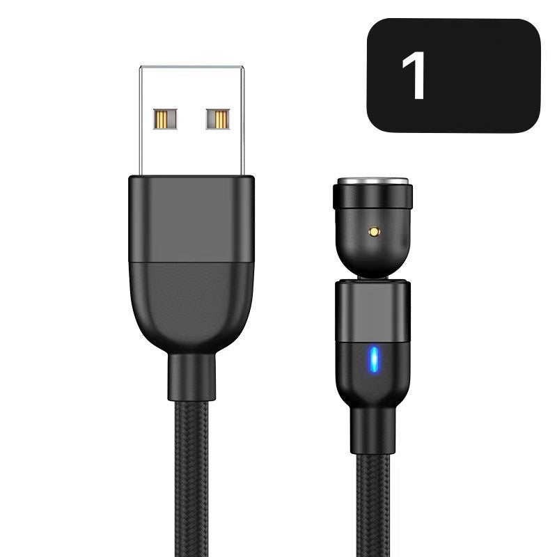 Magnetic Three In One Rotating Charging Cable Usb Type C