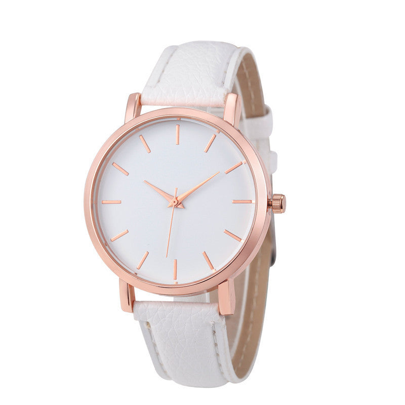 Quartz Watch PU Leather Strap Alloy Case 35.5mm 19mm Band