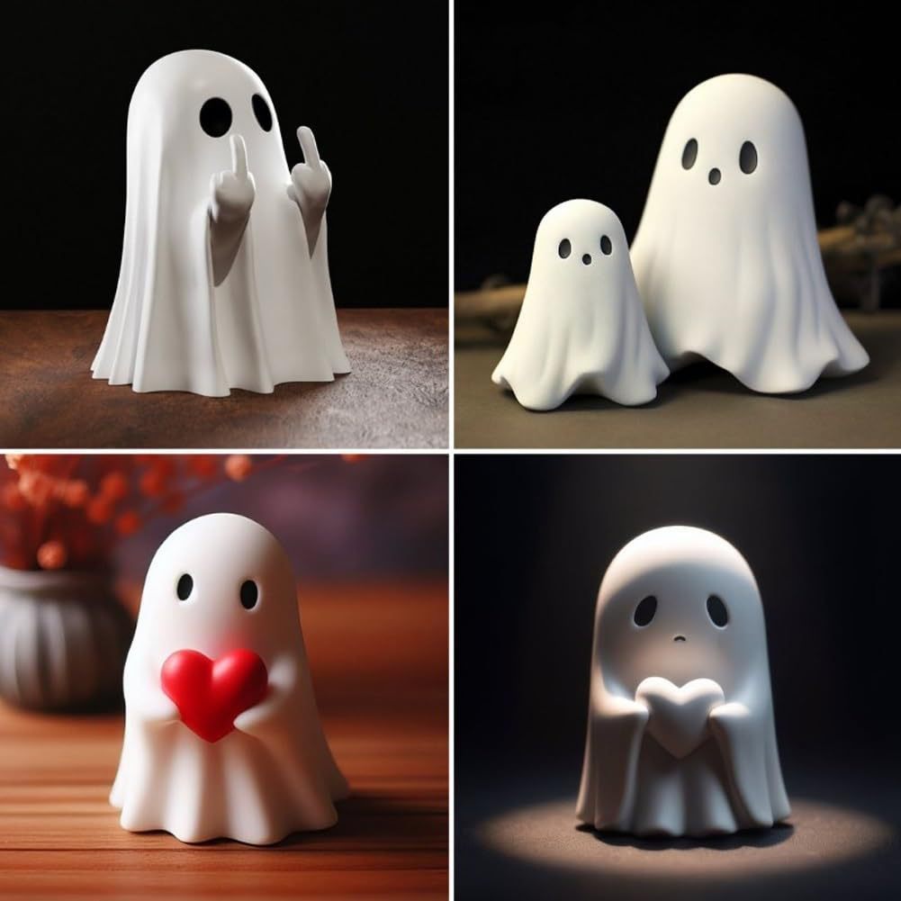 Halloween Ghost Ornament Funny Middle Finger Love Decoration Spooky Party Prop