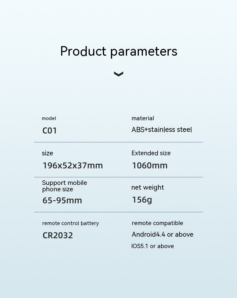 Detachable Desktop Stand Bluetooth Selfie Stick Remote