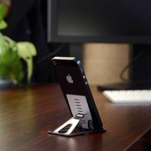 Card Phone Holder Lazy Bracket Desktop Stand Black 8.5cm 5cm