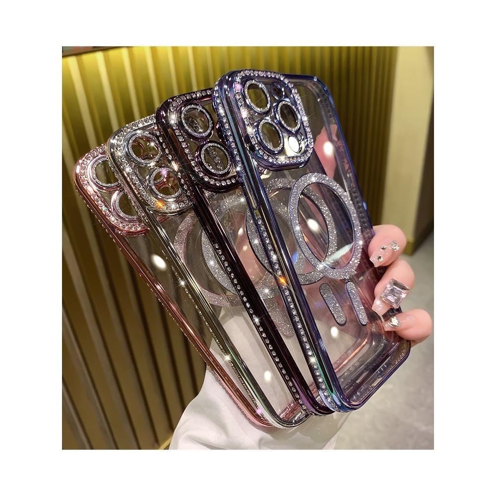 Wireless Magnetic Drop Resistant Iphone Case Silicone Back