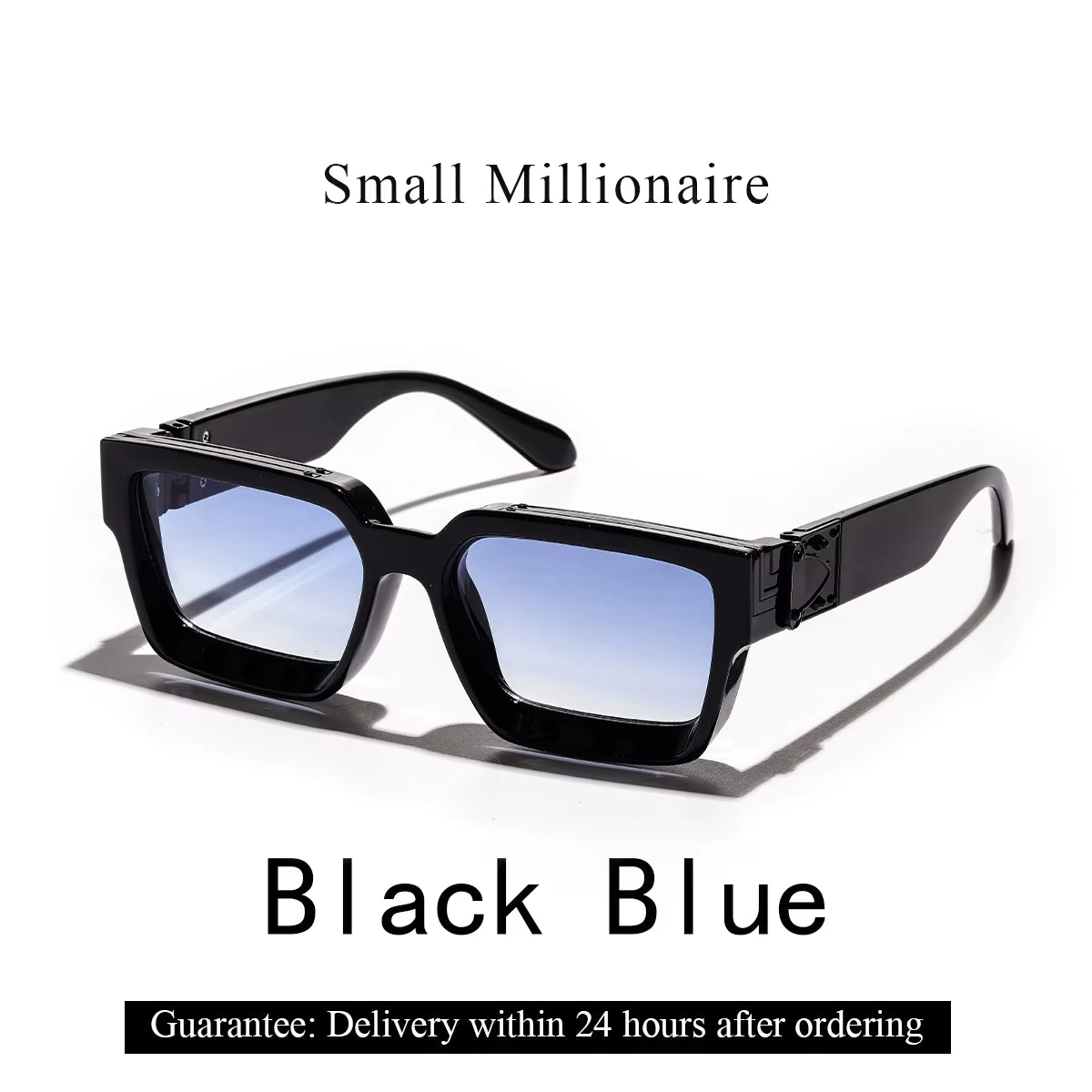 Retro Black Millionaire Shades Luxury Sunglasses 2025 for Men Designer Famous Brand Square Sun Glasses Man Women Sunglass
