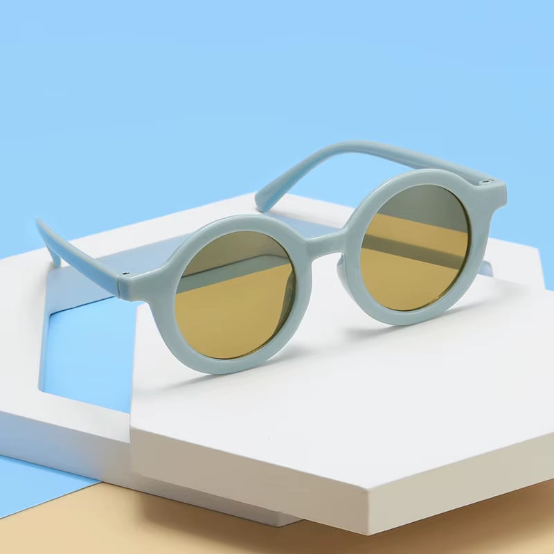 Baby Kids Round Sunglasses Candy Color UV400 – Free Shipping W/ Case