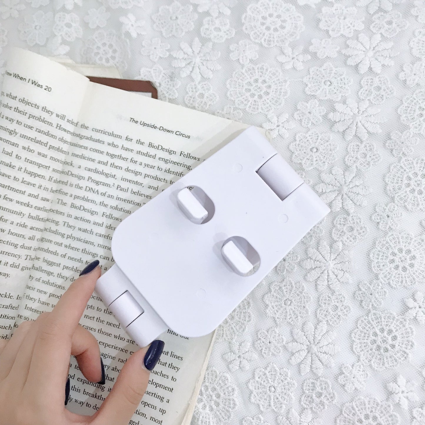 ABS Plastic Folding Mobile Phone Stand Portable Holder 80mm