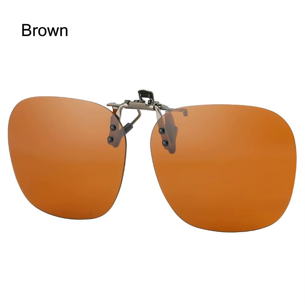 Metal Clip On Polarized UV400 Rimless Shades Free Shipping Includes Case