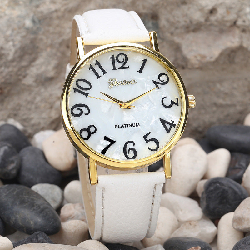 Marble Belt Watch Fashion Geneva Casual Watch Men Women