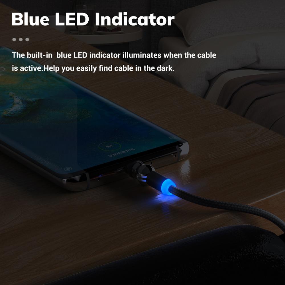 Spherical Magnetic Charging Cable With 360 Degree Rotation