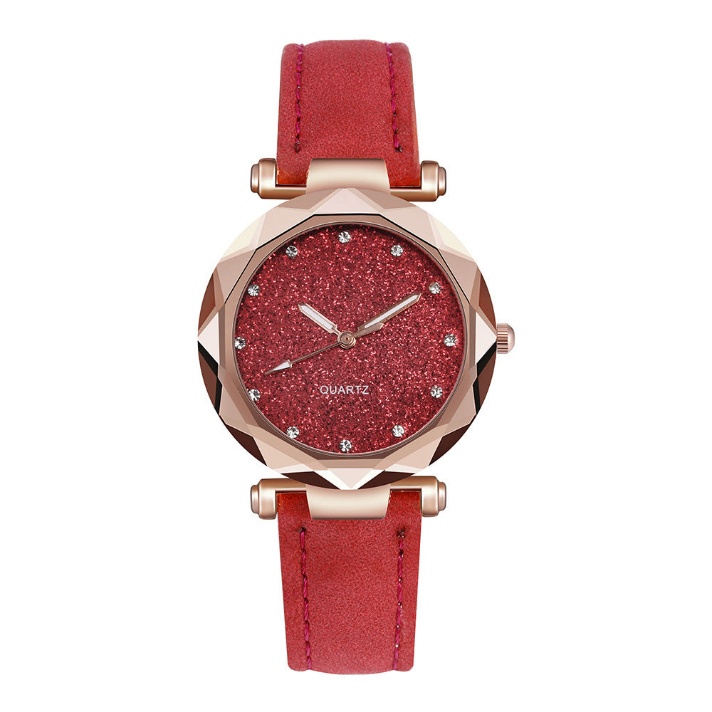 Starry Watch Slim 8mm Case For Women Colorful Dial Everyday