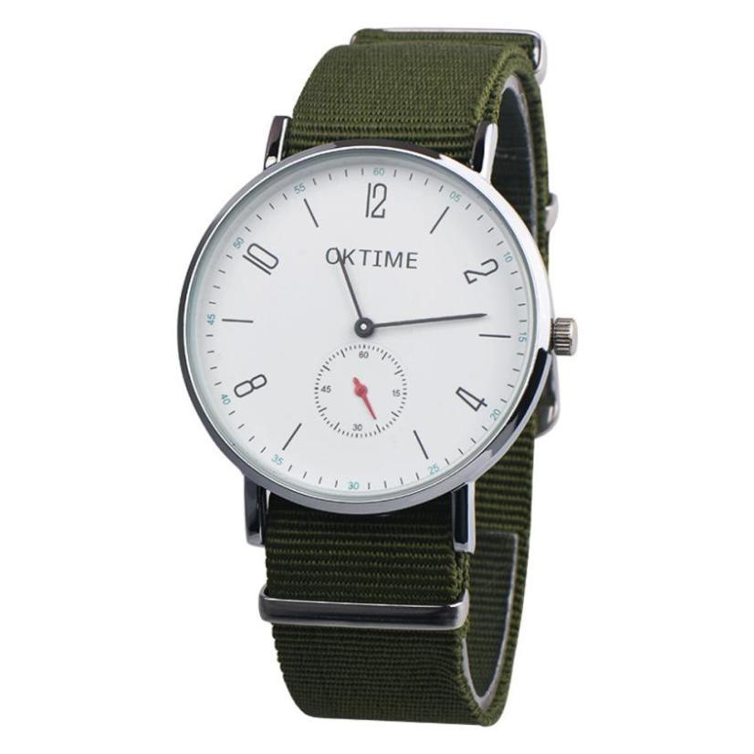 Quartz watch with nylon strap