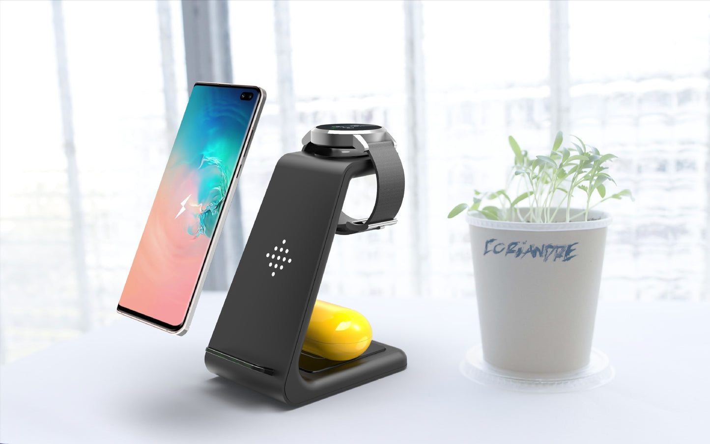 3 In 1 Fast Wireless Charging Station Stand For Phones