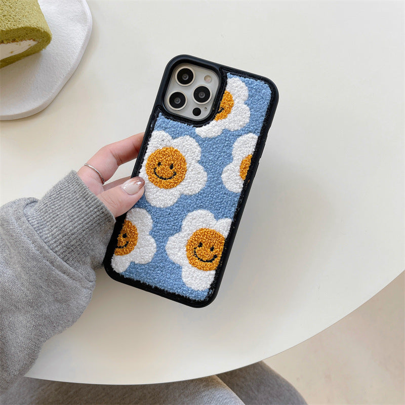 Sunflower Plush Phone Case For Apple iPhone Back Cover