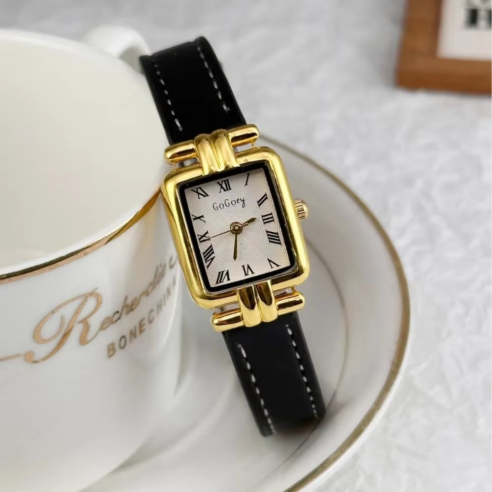 Fashion Ladies Watch Simple Vintage Roman Dial Quartz Watch Leather Strap Women Wristwatches Dropshipping Relojes Para Mujer
