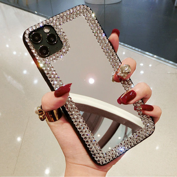Acrylic Mirror Rhinestone Luxury Diamond Makeup IPhone Case