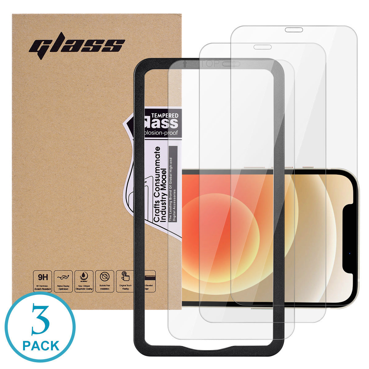 Scratch Resistant Tempered Glass Screen Protector For Mobile