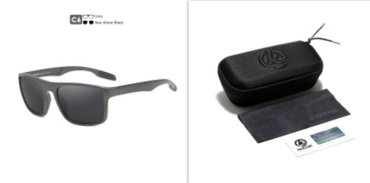 Square Polarized Sunglasses Men Outdoor Photochromic Color Changing UV400 Shades