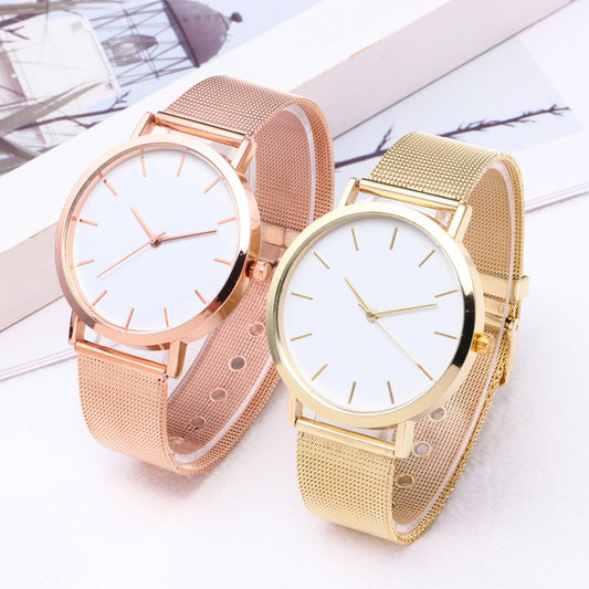 Simple Ladies Quartz Watch Stainless Steel Strap 20mm