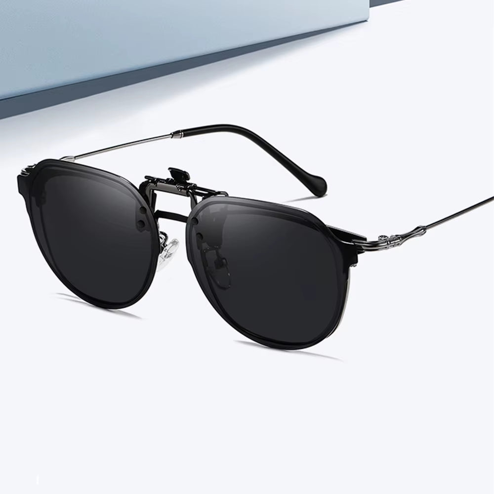 Polarized Flip Up Clip On Sunglasses UV400 for Men Women Free Shipping W/ Case