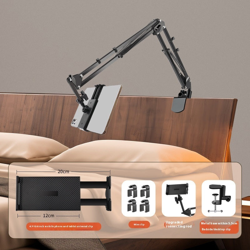 Folding Bedside Lazy Phone Holder With Universal Clips