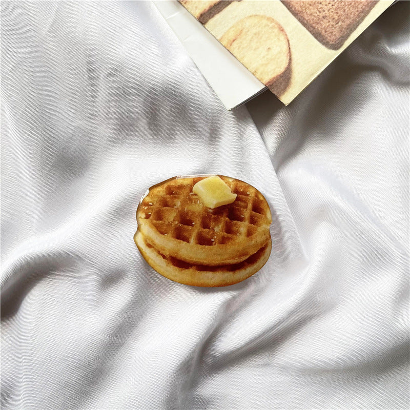 Simulation Muffin Toast Cake Epoxy Desktop Phone Holder