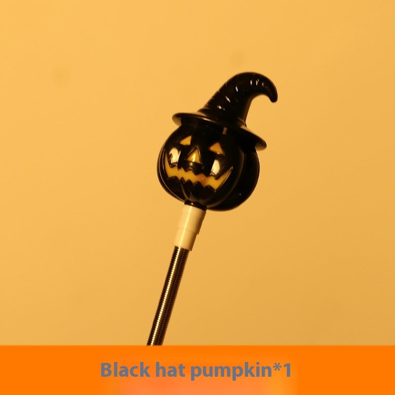 Halloween Pumpkin Lamp Hand Stick Toy Spooky Party Decoration for Kids