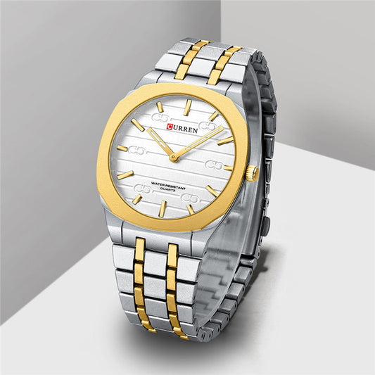 Ultra-Thin Stainless Steel Calendar Large Dial Men’s Quartz Watch