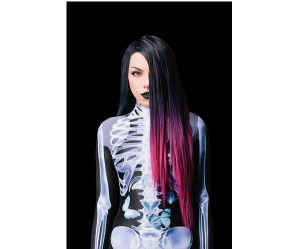 Halloween Skeleton Bodysuit 3D Print See-Through One-Piece Long Sleeve Tights