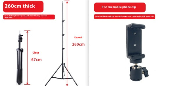 Telescopic Fill Light Bracket For Mobile Live Streaming