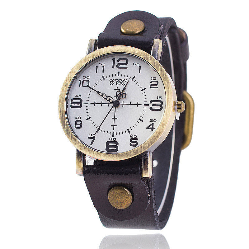 Belt Retro Neutral Watch European And American Digital Women's Casual