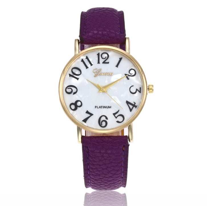 Marble Belt Watch Fashion Geneva Casual Watch Men Women