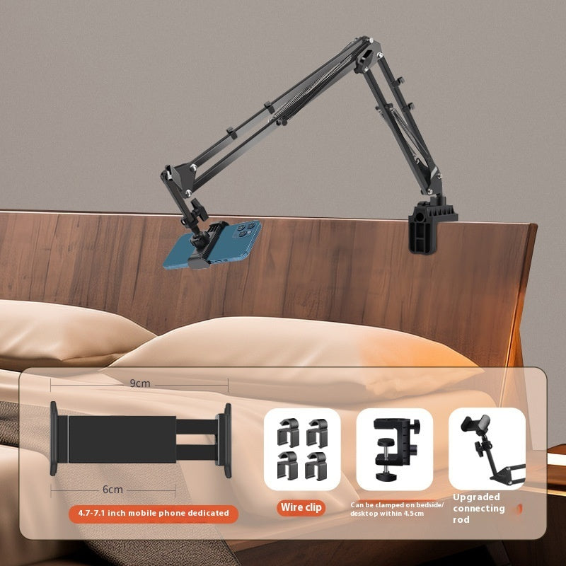Folding Bedside Lazy Phone Holder With Universal Clips